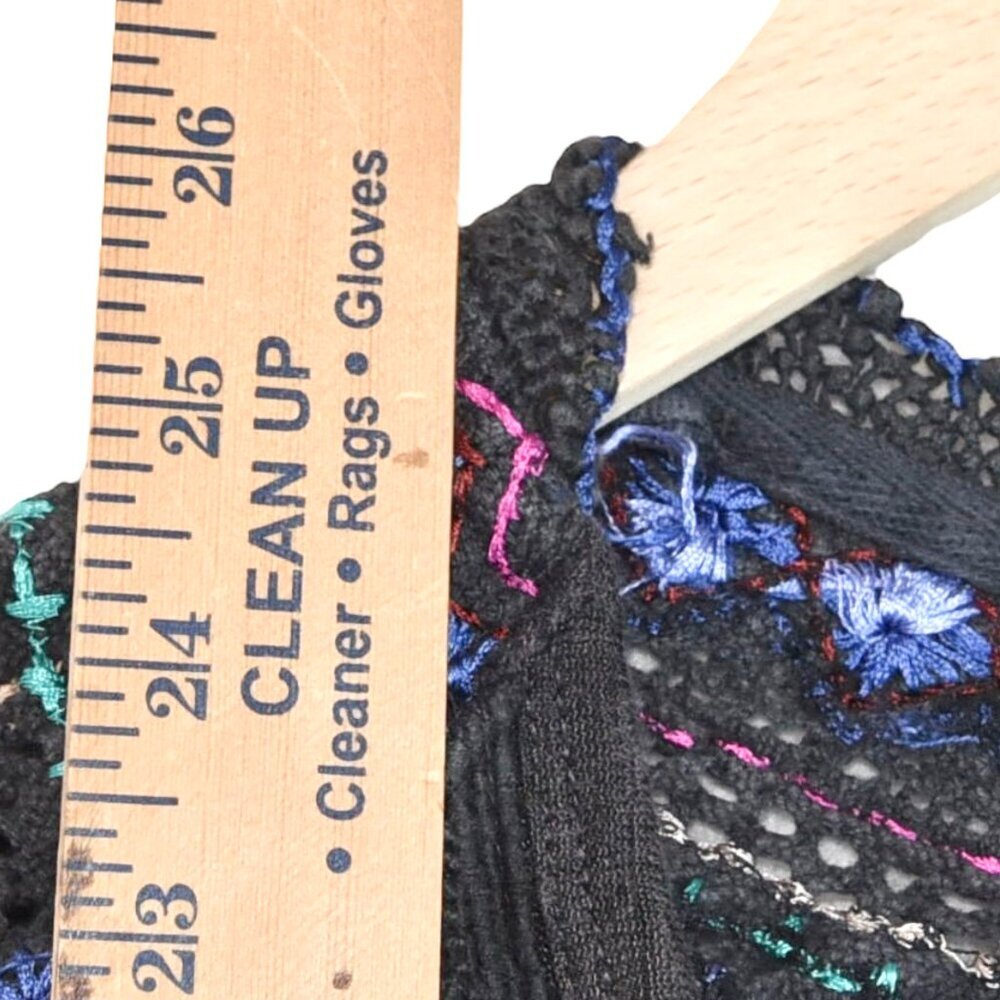 Free People Embroidered Henley Blouse Boho Folk Cottagecore Festival Top Size M - Picture 5 of 9